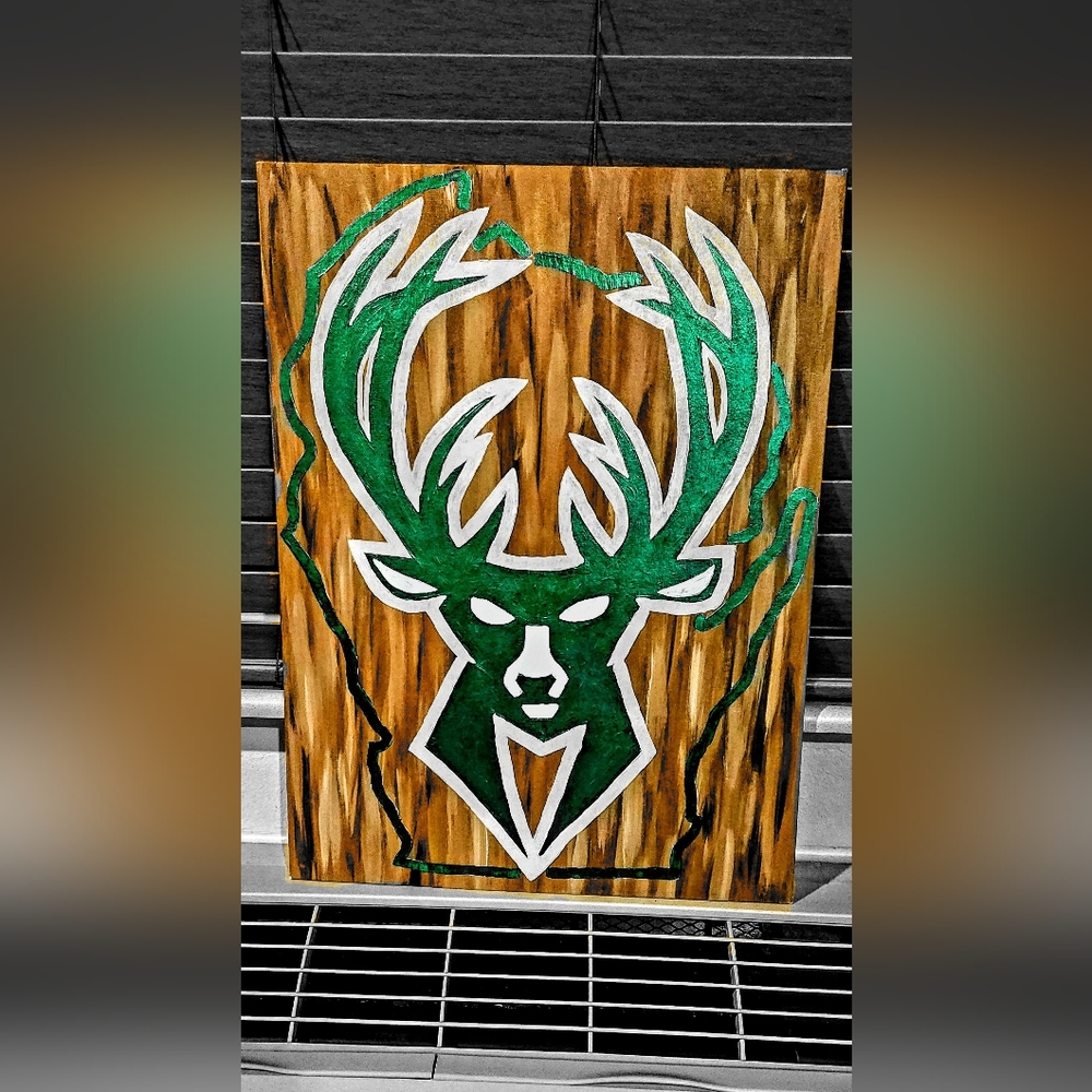 Milwaukee Bucks Acrylic Painting